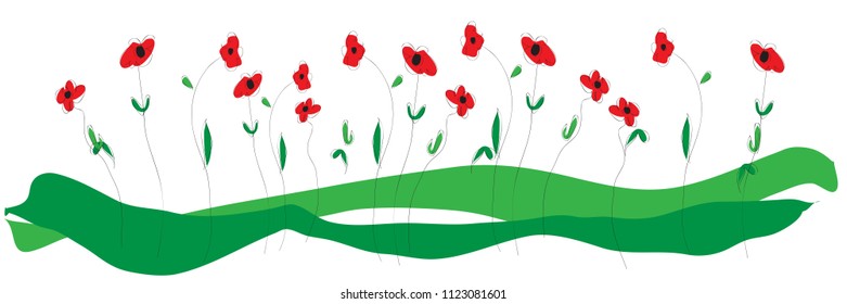 Vector floral banner background with copy space