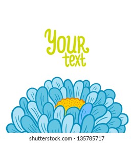 Vector floral banner. Floral card with place for your text