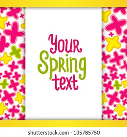 Vector floral banner. Floral card with place for your text