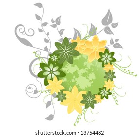 Vector Floral Banner Design