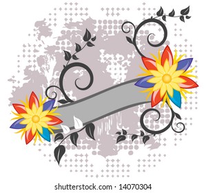 Vector Floral Banner Design