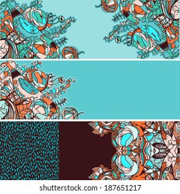 Vector floral banners