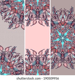 Vector floral banners