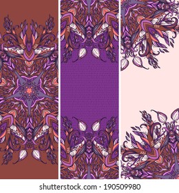 Vector floral banners
