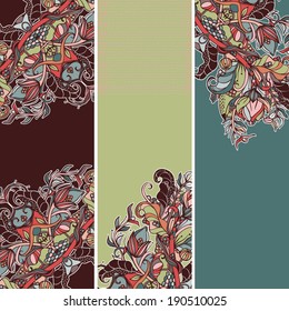 Vector floral banners