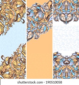 Vector floral banners