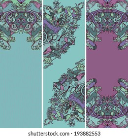 Vector floral banners