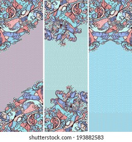 Vector floral banners