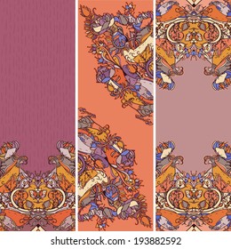 Vector floral banners