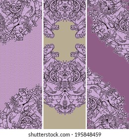 Vector floral banners