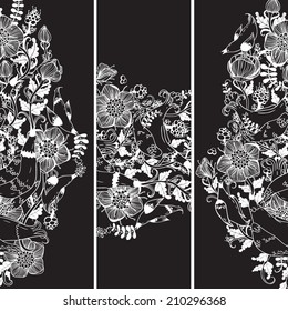 Vector floral banners