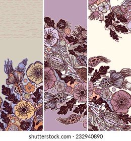 Vector floral banners