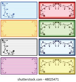 vector floral banners