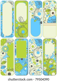 Vector floral banners set