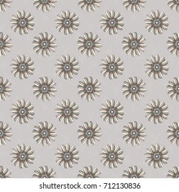 Vector floral beige and gray texture pattern. Seamless pattern can be used for wallpaper, pattern fills, printing, surface textures, fabric or textile.