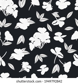 vector floral blanco y negro.