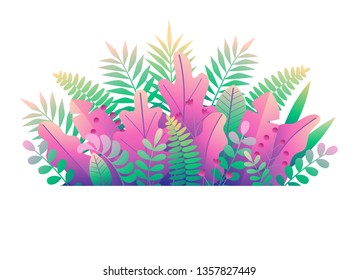 vector floral border created with cute flowers isolated on white.