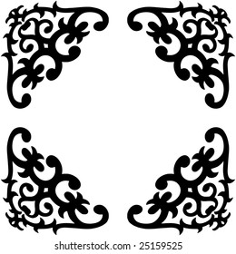 vector floral border / greeting card / gift card