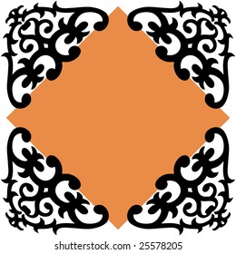 vector floral border / greeting card / gift card