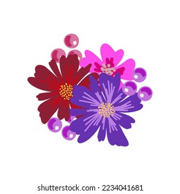 Vector floral bouquet design: garden pink peach lavender creamy powder pale Rose wax flower, anemone Eucalyptus branch greenery leaves berry. Wedding vector invite card Watercolor designer element set