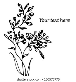 vector floral branch
