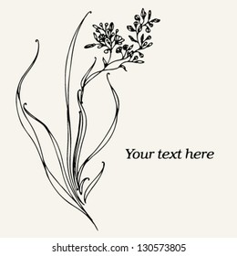 vector floral branch