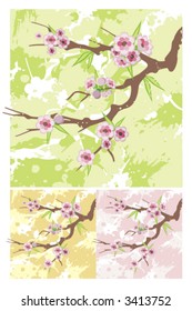 Vector floral branch background. Check my portfolio for more of this series as well as thousands of other great vector items.