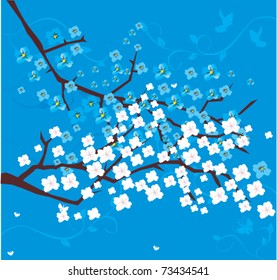 vector floral branches