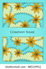 Vector floral business card