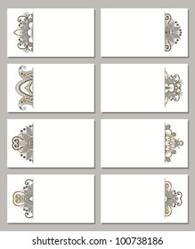 vector floral business card set