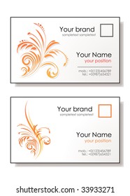 Vector. Floral business cards