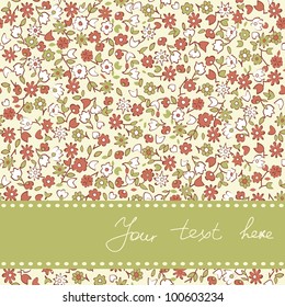 Vector floral card