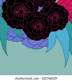 Vector floral card