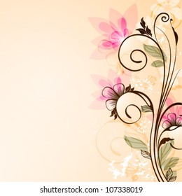 Vector  floral card