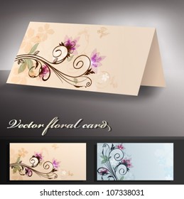 Vector floral card