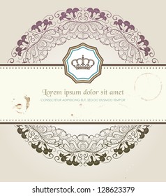 Vector. Floral card
