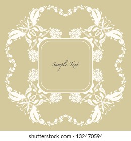 Vector floral card