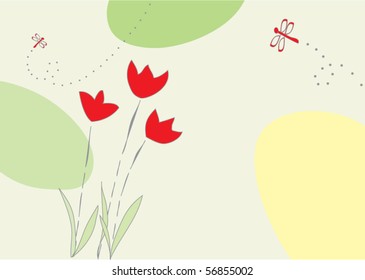 vector floral card