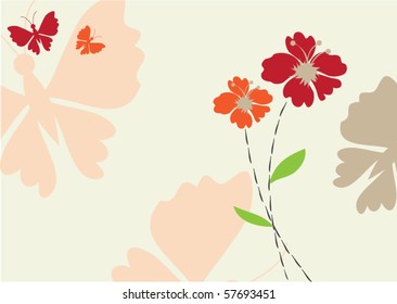 vector floral card