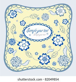 Vector floral card
