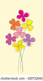 vector floral card design