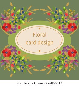 Vector floral card design