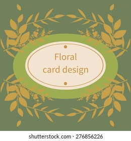 Vector floral card design