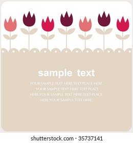 vector floral card design
