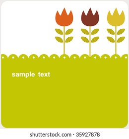 vector floral card design
