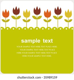 vector floral card design