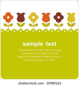 diseño de tarjeta floral vectorial