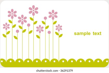 vector floral card design