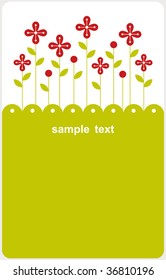 vector floral card design