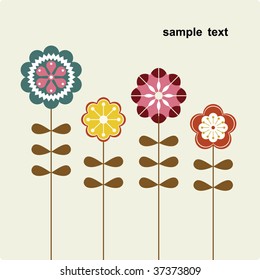 diseño de tarjeta floral vectorial